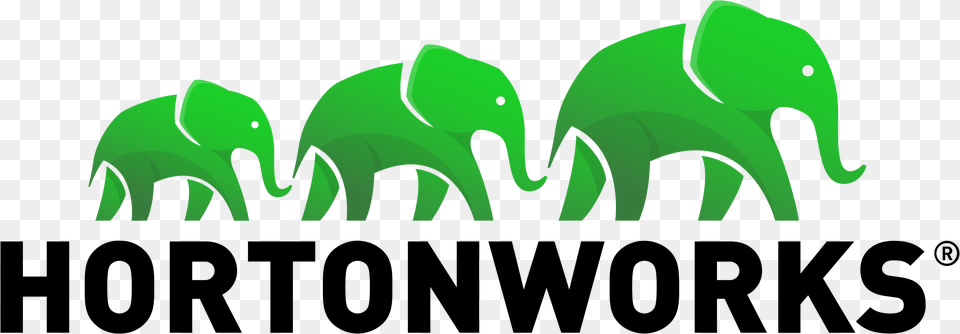 Hortonworks Logo In Svg Vector Hortonworks Cloudera, Green, Animal, Elephant, Mammal Free Png Download