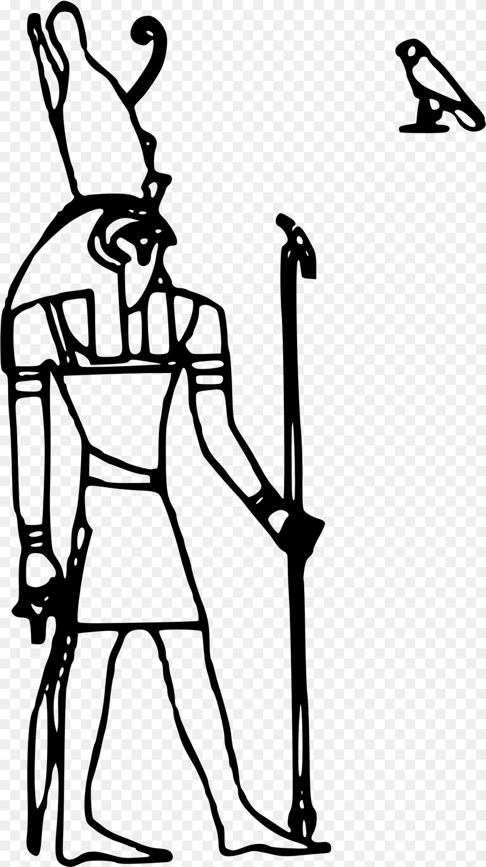 Horus Black And White, Gray Free Png