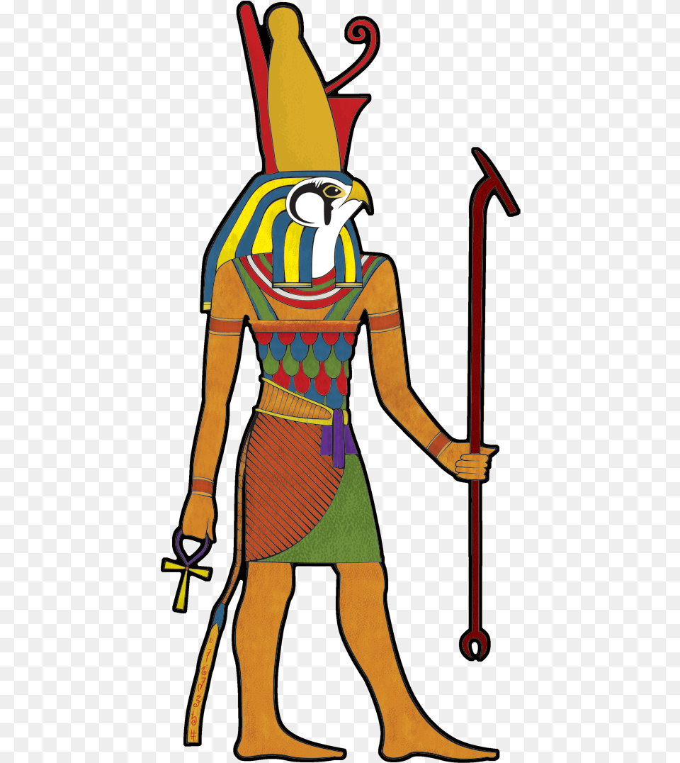 Horus Of Edfu A Digital Art Nouveau Painting Horus, Clothing, Costume, Person Png