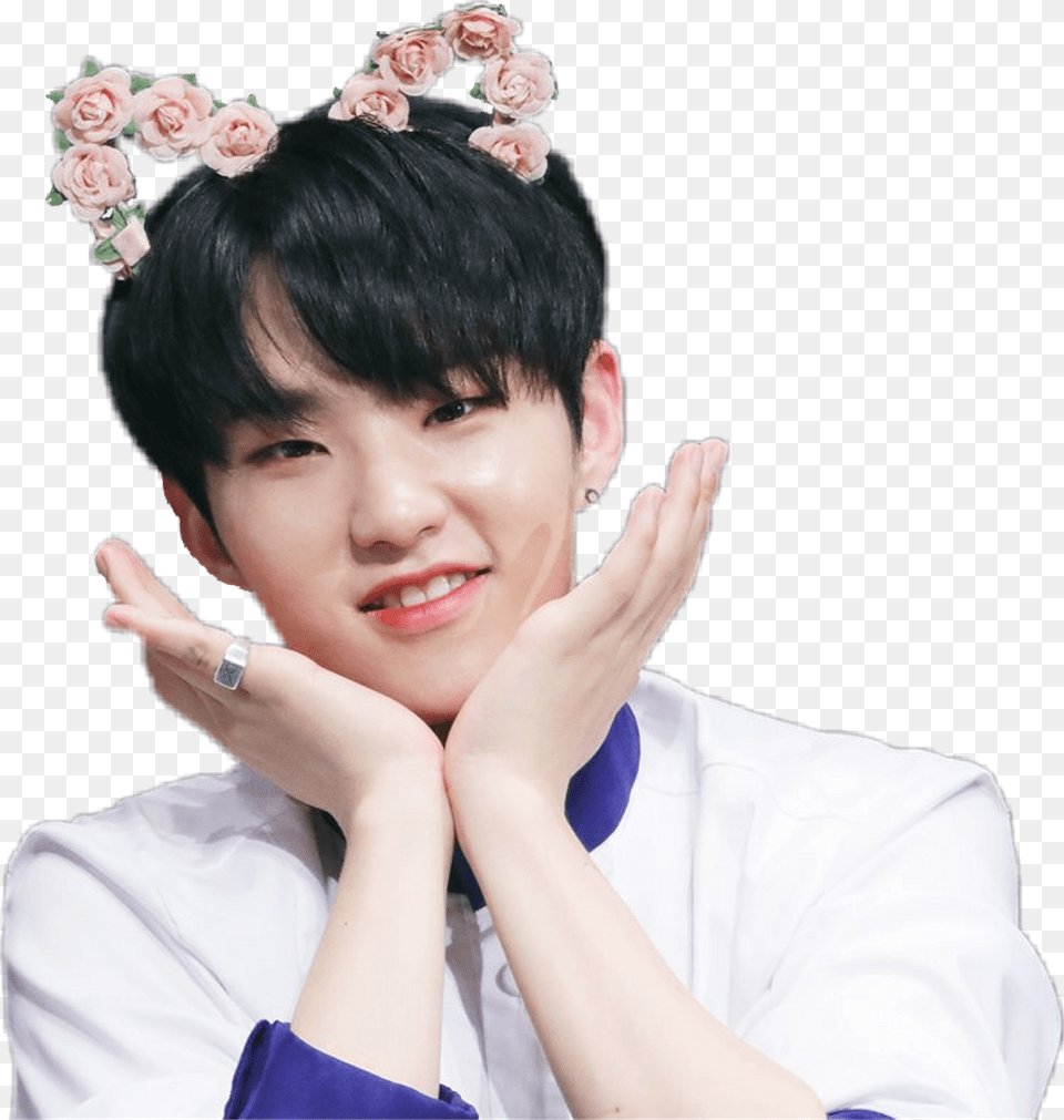 Hoshi Seventeen Kwonsoonyoung Soonyoung Naegahosh Seventeen Hoshi Background, Person, Smile, Head, Happy Free Transparent Png