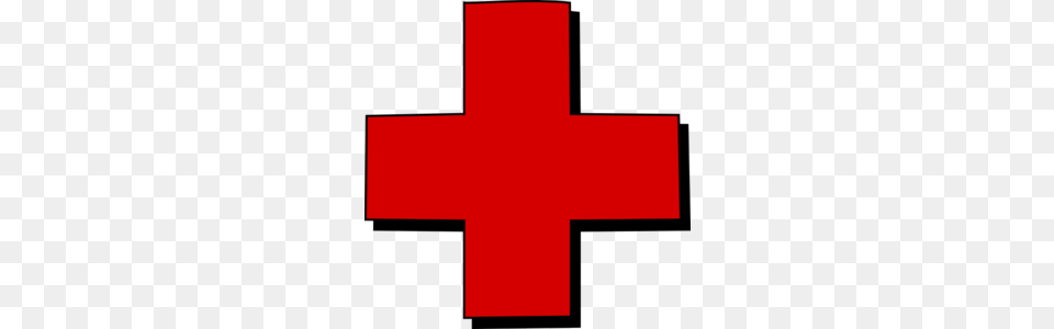 Hospital Cross Clipart With Red Sign On White Clip Art Vector, First Aid, Logo, Red Cross, Symbol Free Transparent Png