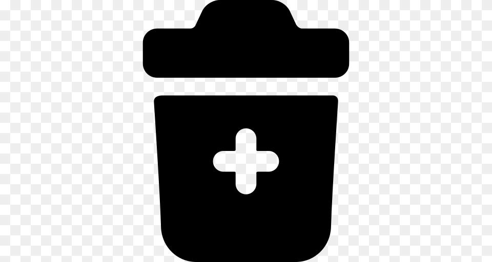 Hospital Garbage Can Icon, Gray Png Image