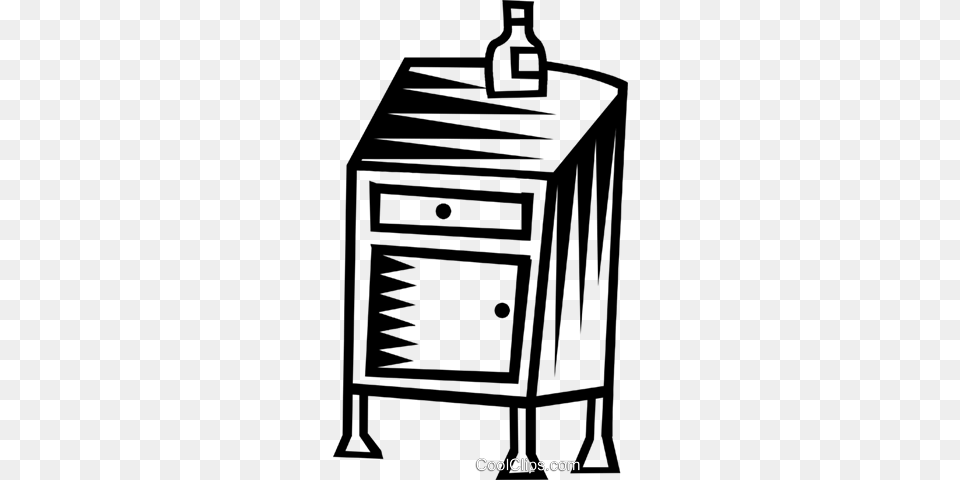 Hospital Night Stand Royalty Vector Clip Art Illustration, Cabinet, Drawer, Furniture, Table Free Png Download