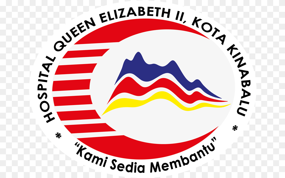 Hospital Queen Elizabeth Ii Logo Hospital Queen Elizabeth Kota Kinabalu, Sticker, Emblem, Symbol, Food Free Png Download