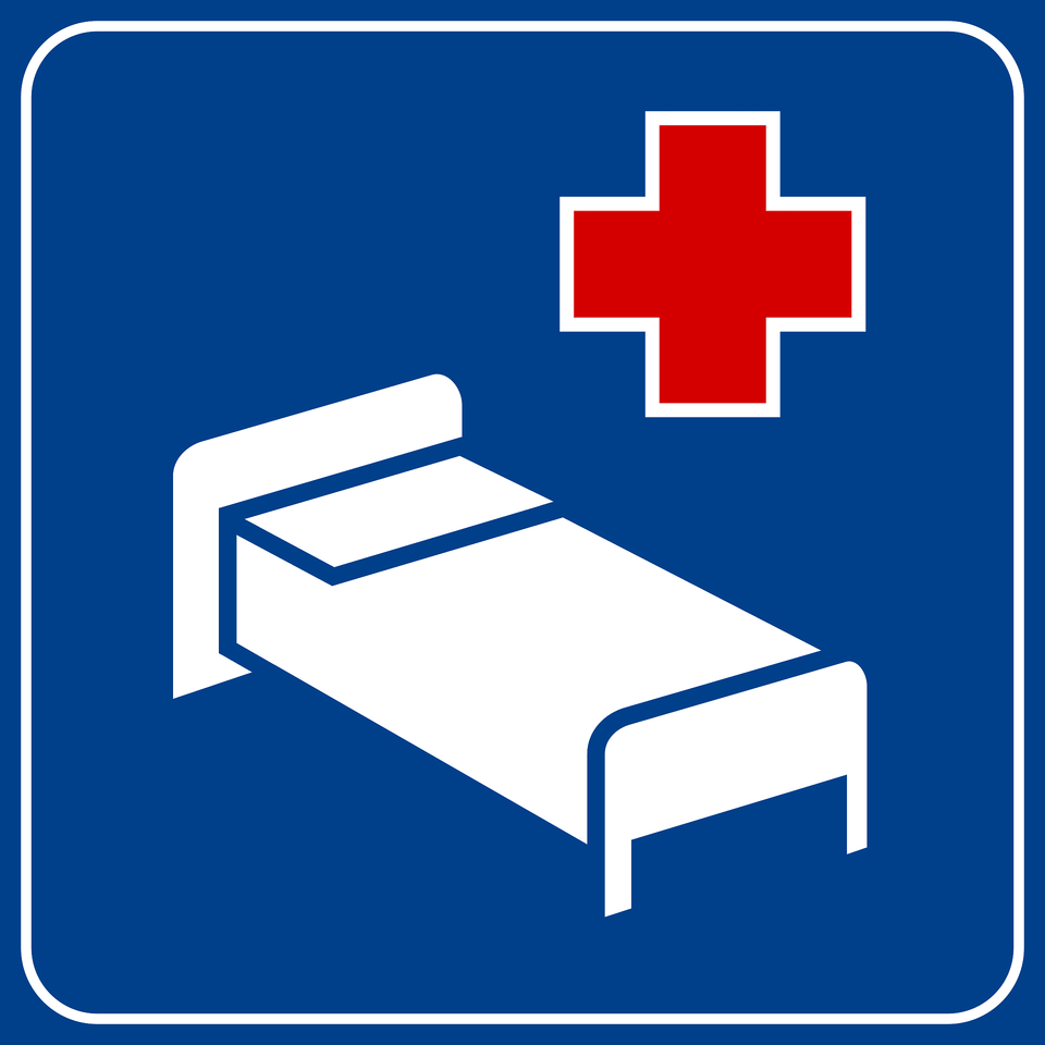 Hospital Sign In Italy Clipart, Logo, First Aid, Symbol, Furniture Free Png Download