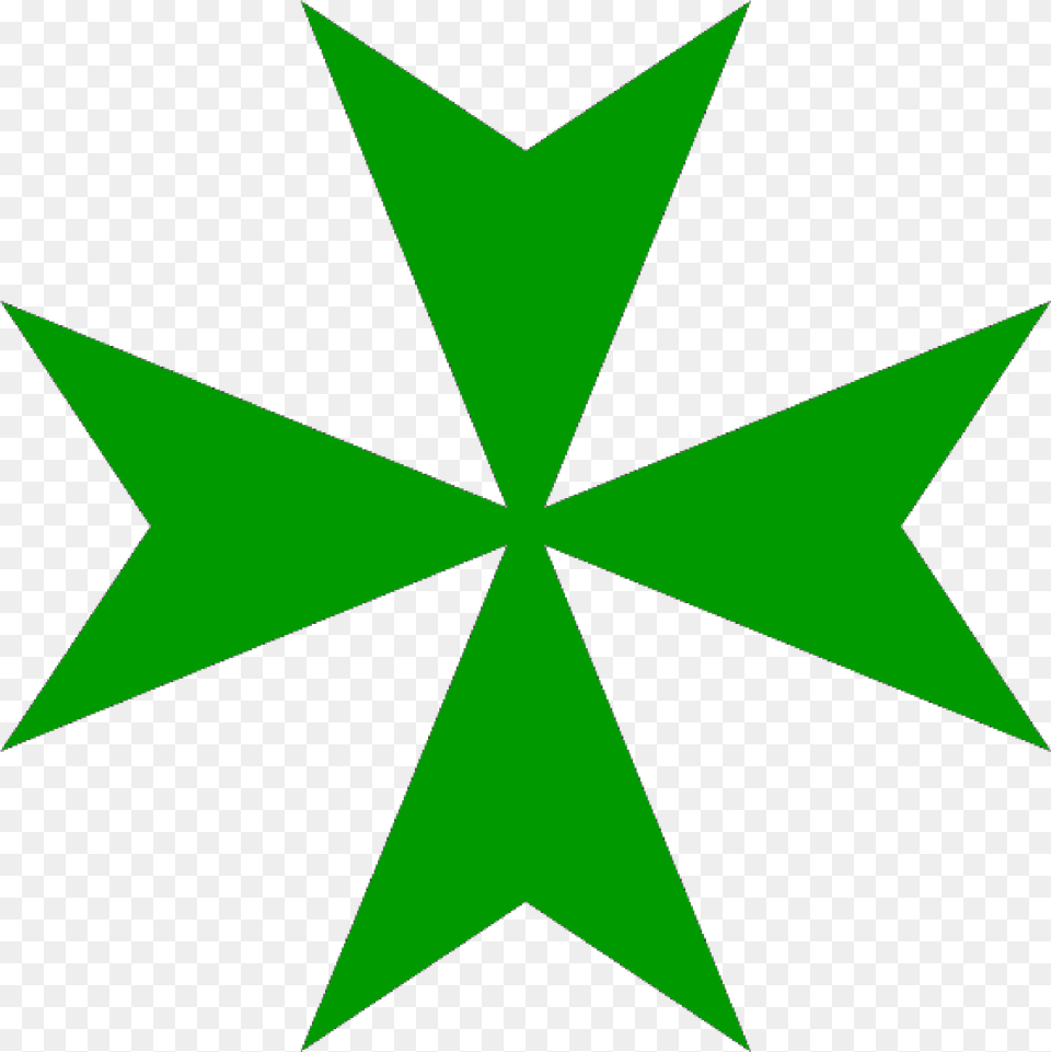 Hospitaller Order Of Saint Lazarus Of Jerusalem Malta Cross, Star Symbol, Symbol, Leaf, Plant Png Image