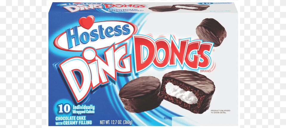 Hostess Ding Dongs 10ct Hostess, Food, Sweets, Ketchup, Chocolate Free Png