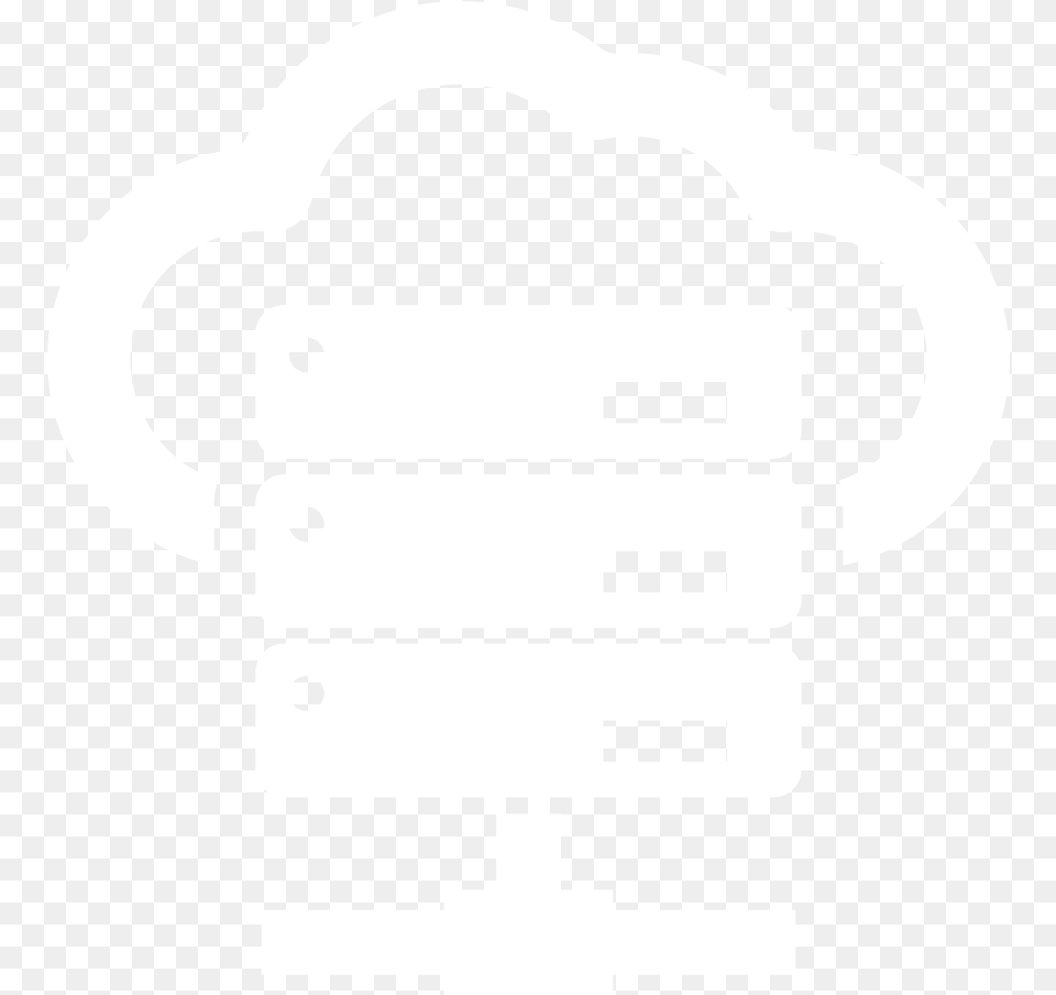 Hosting Icon White, Stencil Png Image