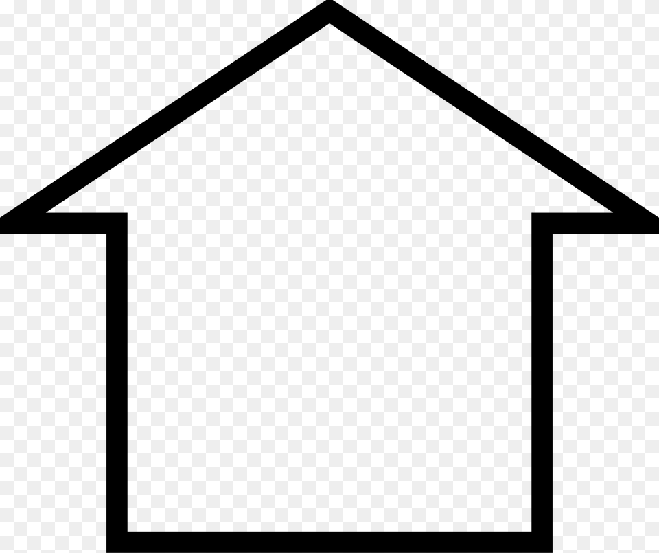 Hosue Clipart House Outline, Gray Free Png Download