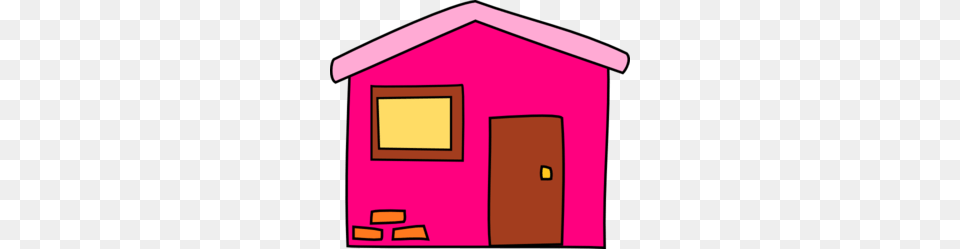 Hosue Clipart Pink, Architecture, Rural, Outdoors, Nature Png