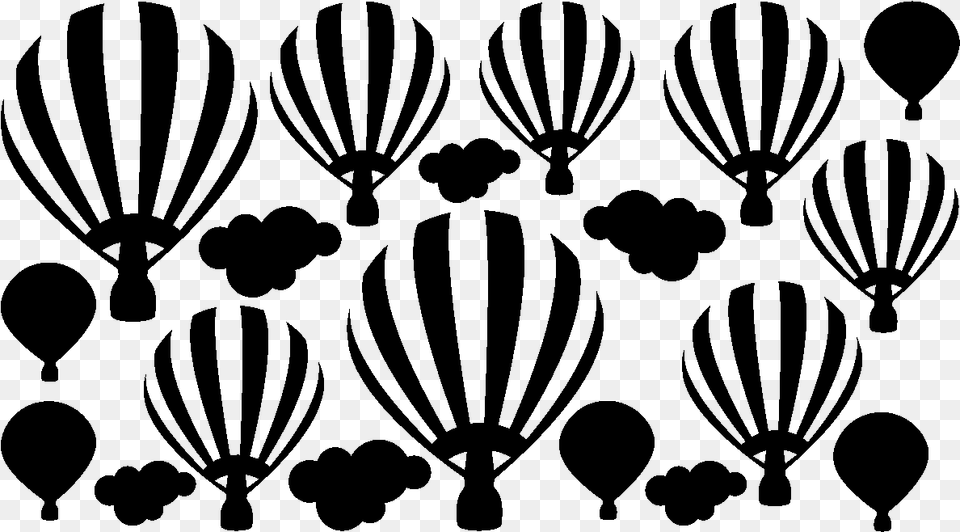 Hot Air Balloon, Gray Png