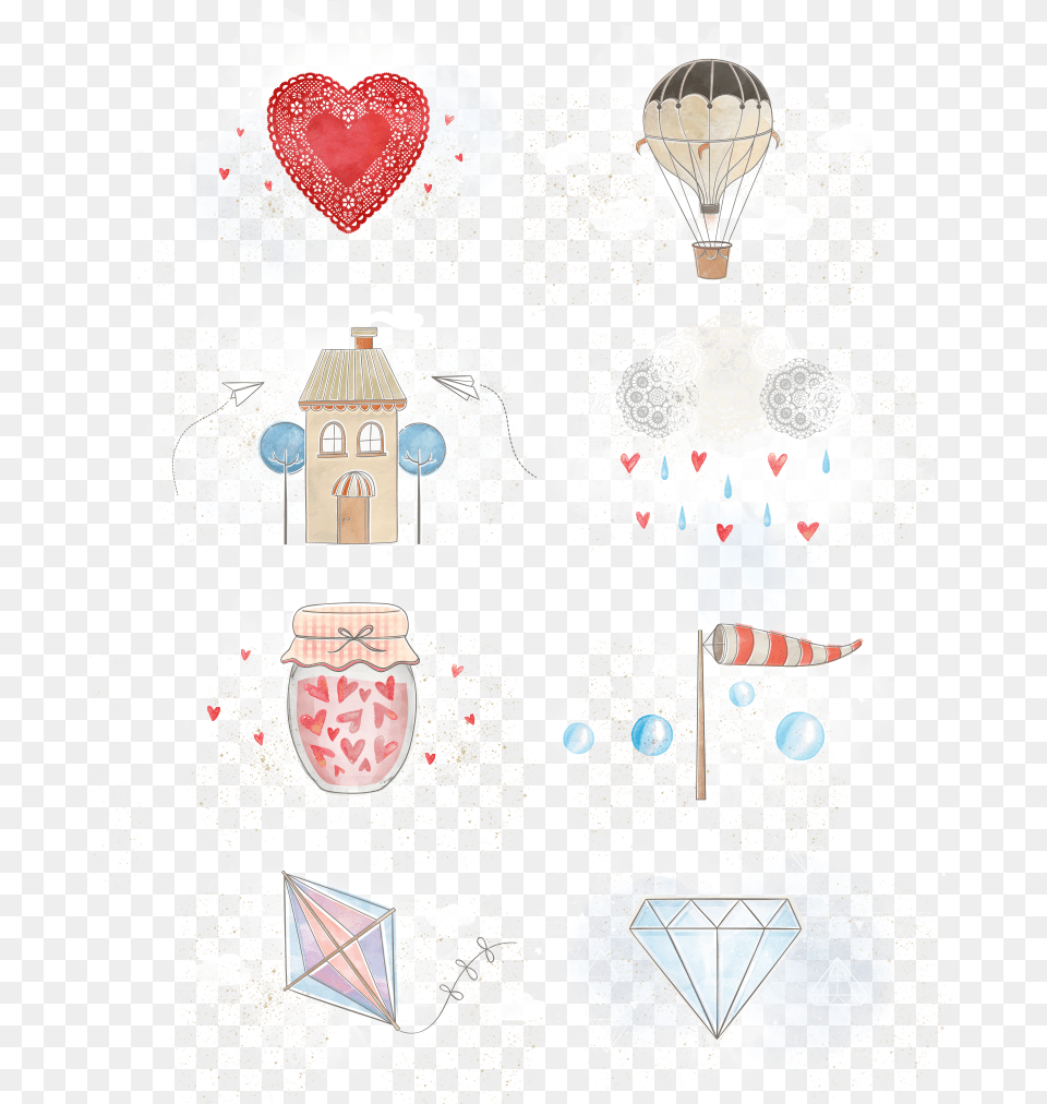 Hot Air Balloon, Art, Collage, Adult, Wedding Free Png Download