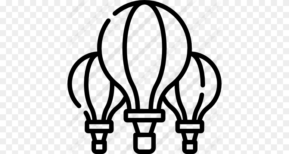 Hot Air Balloon, Gray Free Png