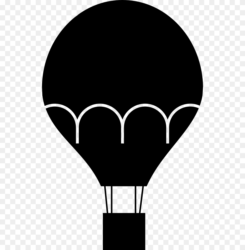 Hot Air Balloon, Stencil, Light, Aircraft, Transportation Free Png Download