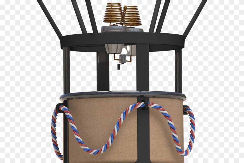 Hot Air Balloon Basket Hd, Rope, Lamp Free Transparent Png