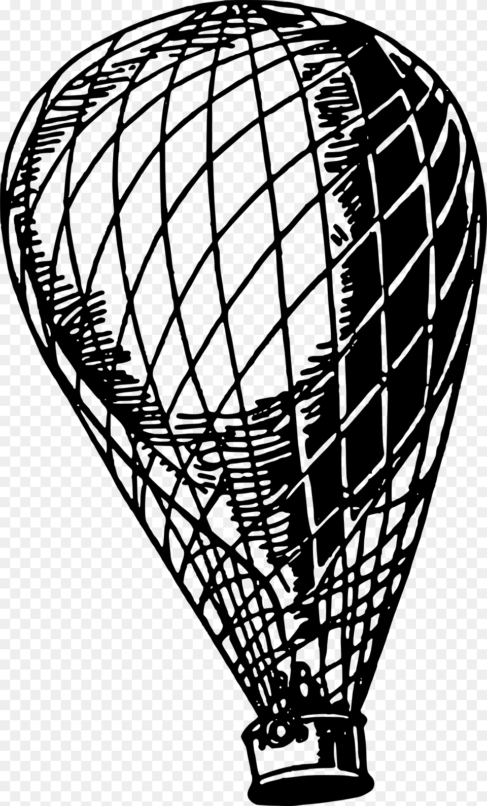 Hot Air Balloon Black And White Hot Air Balloon Basket Clip Art, Gray Free Png