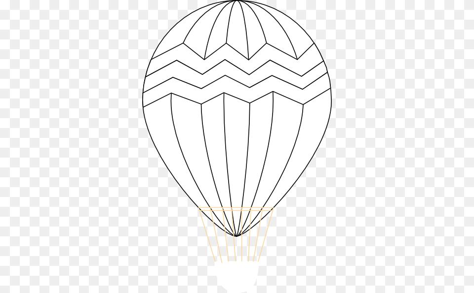 Hot Air Balloon Black And White Svg Clip Arts 384 X Hot Air Balloon Outline, Aircraft, Hot Air Balloon, Transportation, Vehicle Png Image