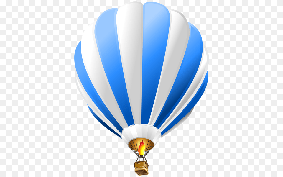 Hot Air Balloon Blue Transparent Clip Art Clip Art, Aircraft, Hot Air Balloon, Transportation, Vehicle Png Image
