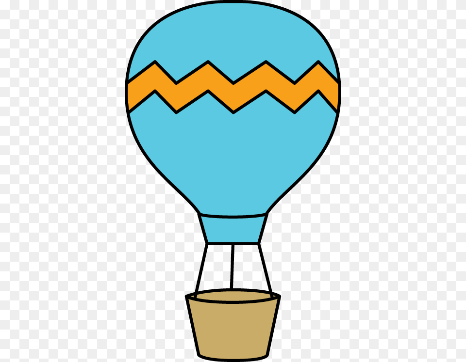 Hot Air Balloon Chevron Blue Blue Hot Air Balloon Clip Art, Aircraft, Hot Air Balloon, Transportation, Vehicle Free Png Download