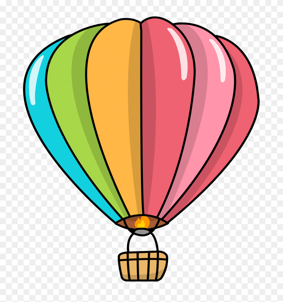 Hot Air Balloon Clip Art, Aircraft, Transportation, Vehicle, Hot Air Balloon Png Image