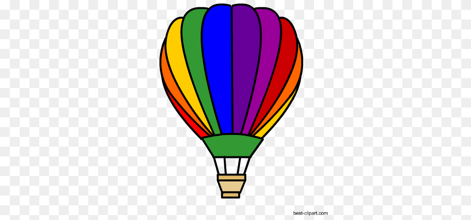 Hot Air Balloon Clip Art, Aircraft, Hot Air Balloon, Transportation, Vehicle Png Image