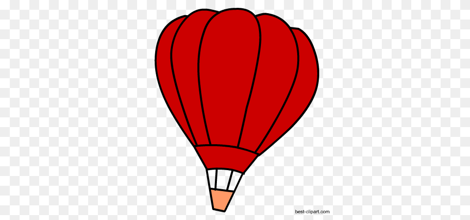 Hot Air Balloon Clip Art, Aircraft, Hot Air Balloon, Transportation, Vehicle Png Image