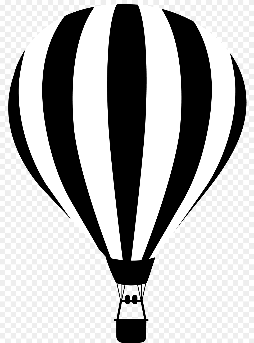 Hot Air Balloon Clip Art Black And White Light, Aircraft, Transportation, Vehicle Png Image
