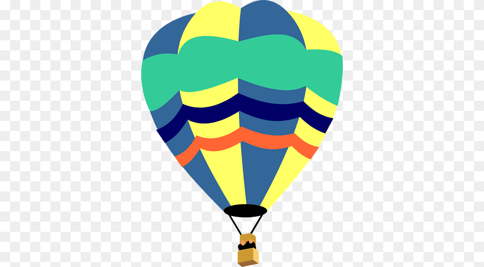 Hot Air Balloon Clip Art Outline, Aircraft, Hot Air Balloon, Transportation, Vehicle Free Png