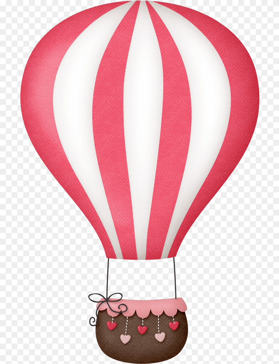 Hot Air Balloon Clipart Colour Clipart Pink Hot Air Balloon Transparent Background, Aircraft, Hot Air Balloon, Transportation, Vehicle Png Image