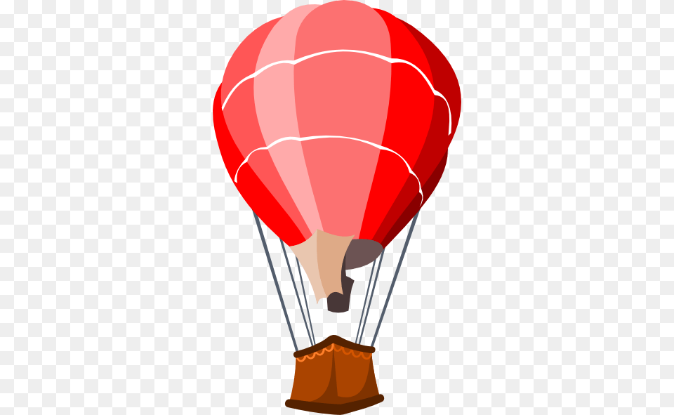 Hot Air Balloon Clipart Parachute Red Hot Air Balloon Clipart, Aircraft, Hot Air Balloon, Transportation, Vehicle Free Png Download