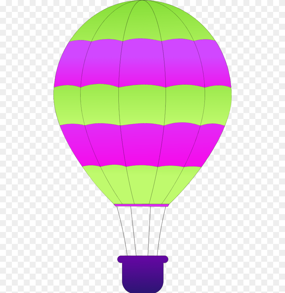Hot Air Balloon Clipart Purple, Aircraft, Hot Air Balloon, Transportation, Vehicle Png Image