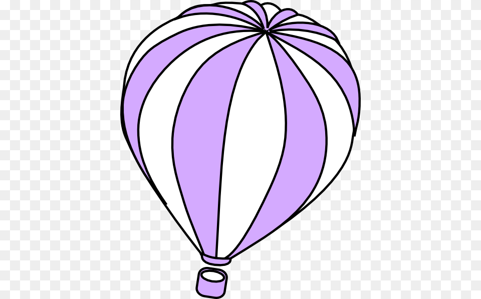 Hot Air Balloon Clipart Purple Hot Air Ballon Outline, Aircraft, Transportation, Vehicle, Hot Air Balloon Free Transparent Png