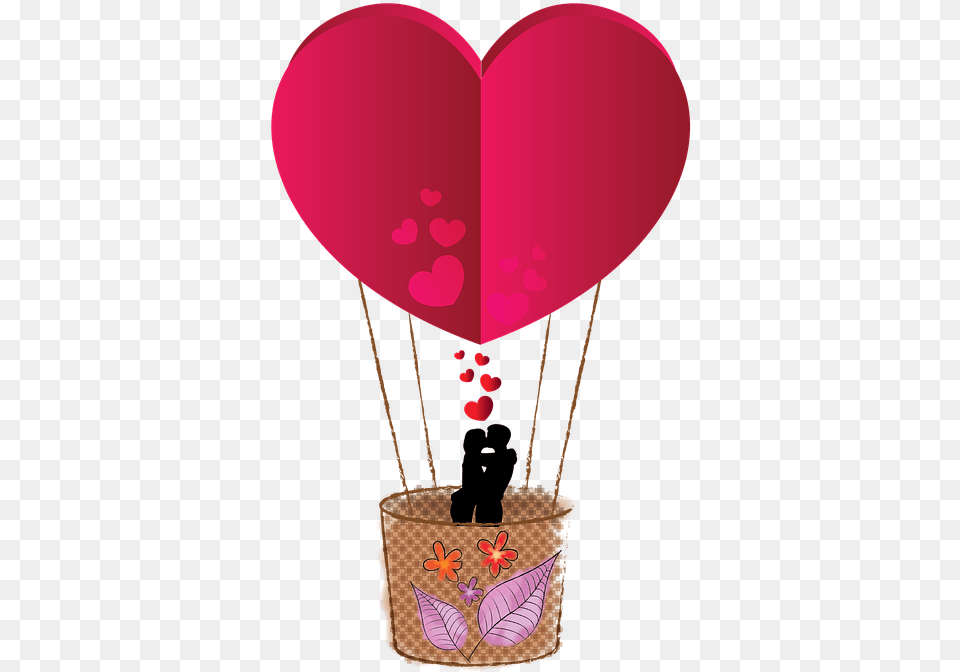 Hot Air Balloon Heart Decorative Figure, Aircraft, Transportation, Vehicle, Accessories Free Png Download
