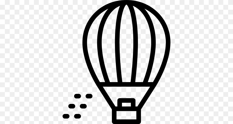 Hot Air Balloon Icon, Gray Free Png