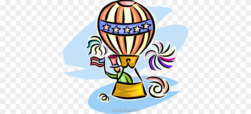 Hot Air Balloon Independence Day Royalty Vector Clip Art, Aircraft, Hot Air Balloon, Transportation, Vehicle Free Png