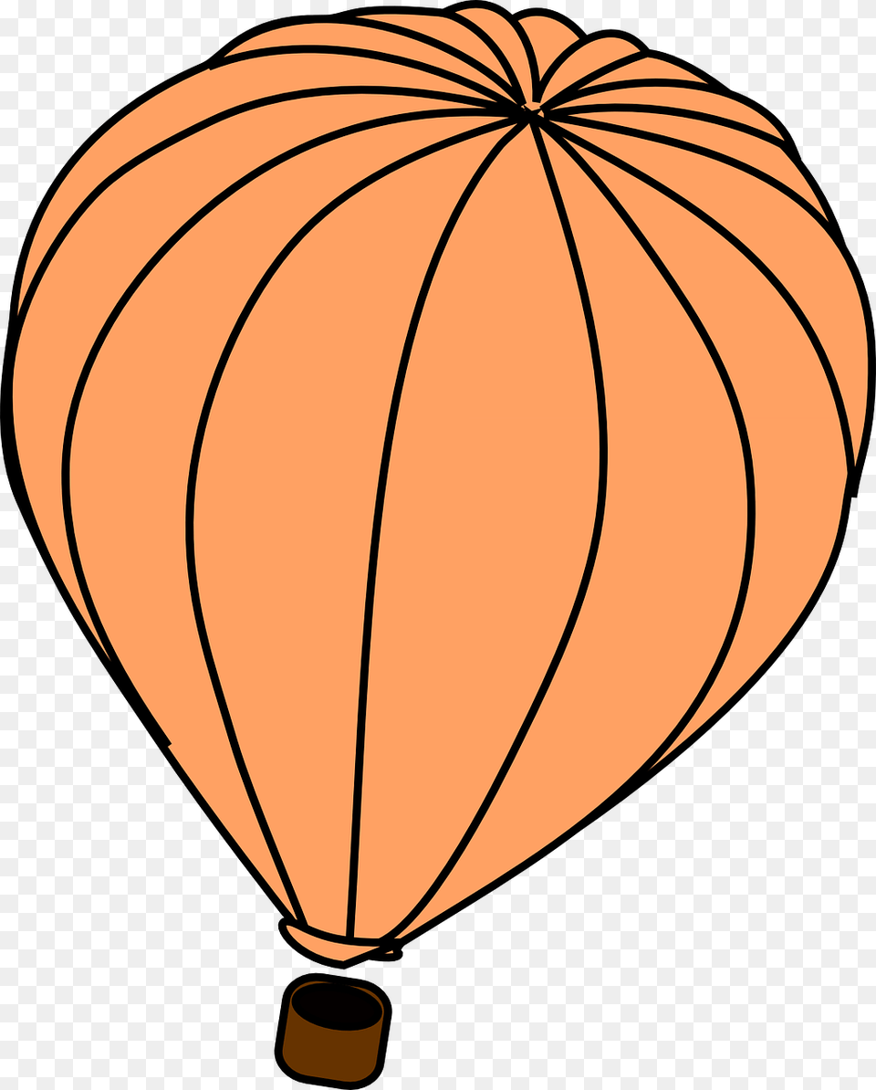 Hot Air Balloon Outline, Aircraft, Hot Air Balloon, Transportation, Vehicle Free Png