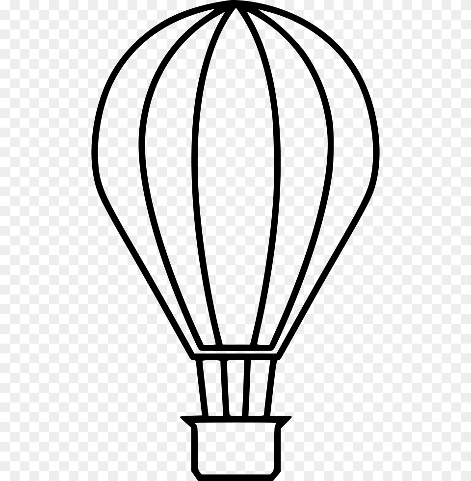 Hot Air Balloon Outline Clipart Hot Air Balloon Black And White, Light, Aircraft, Transportation, Vehicle Free Png Download