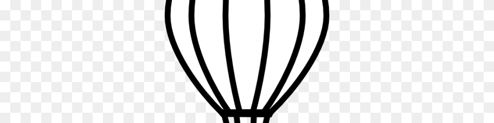 Hot Air Balloon Outline Hot Air Balloon Black Clip Art, Lamp, Aircraft, Transportation, Vehicle Free Transparent Png