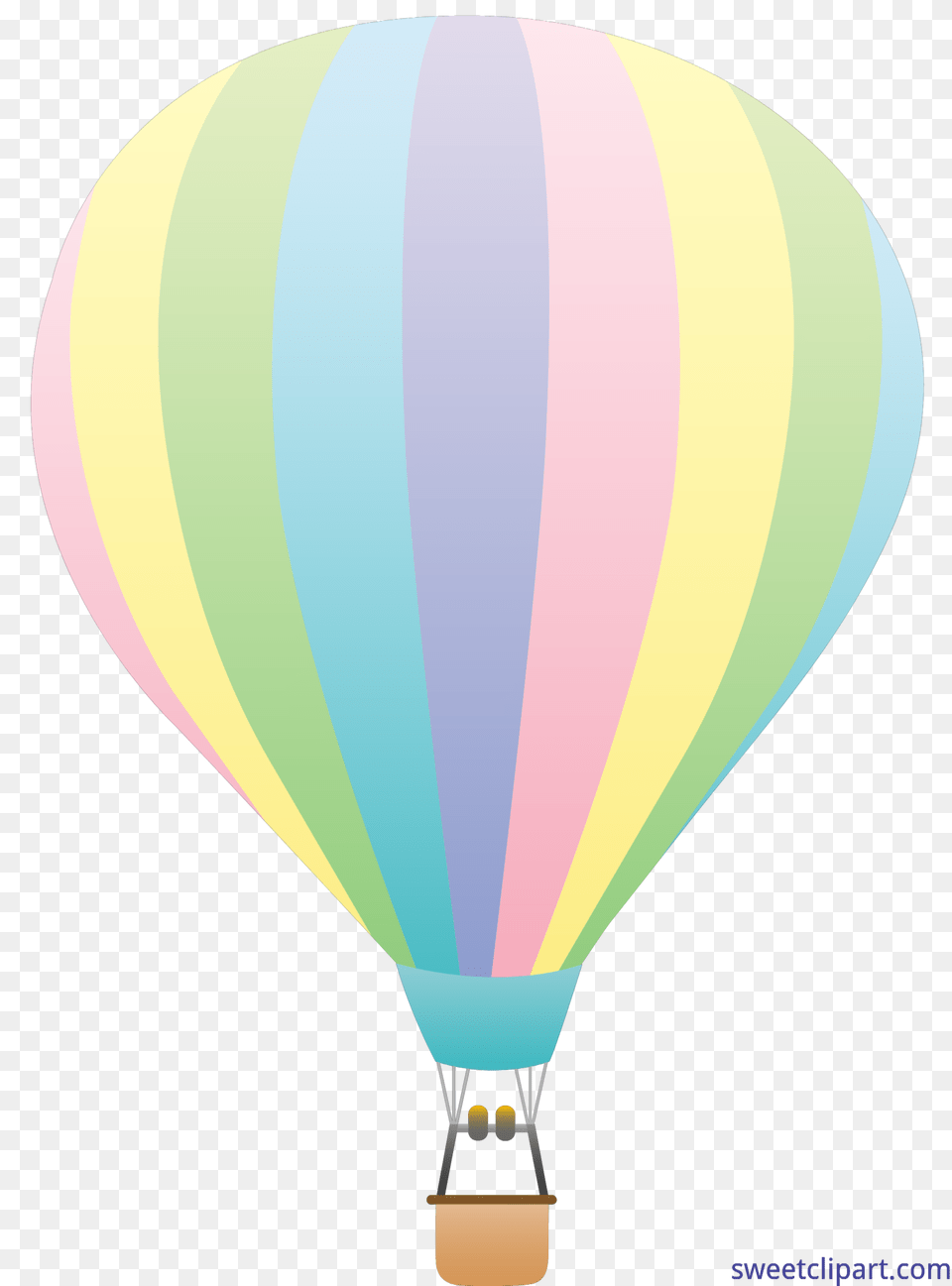 Hot Air Balloon Pastel Clip Art, Aircraft, Transportation, Vehicle, Hot Air Balloon Png Image