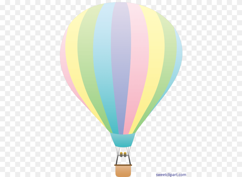 Hot Air Balloon Pastel Clip Art, Aircraft, Hot Air Balloon, Transportation, Vehicle Free Png