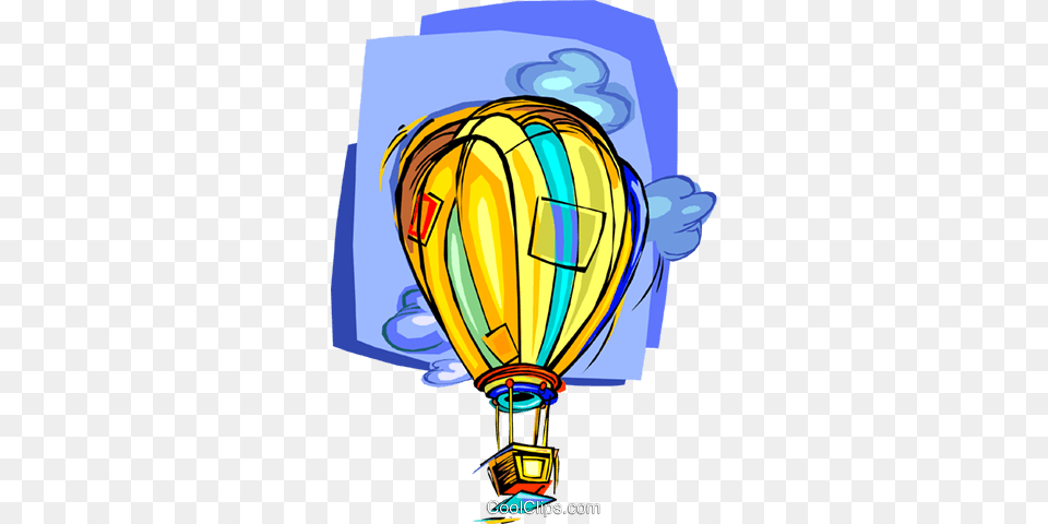 Hot Air Balloon Royalty Vector Clip Art Illustration, Aircraft, Hot Air Balloon, Transportation, Vehicle Free Png Download