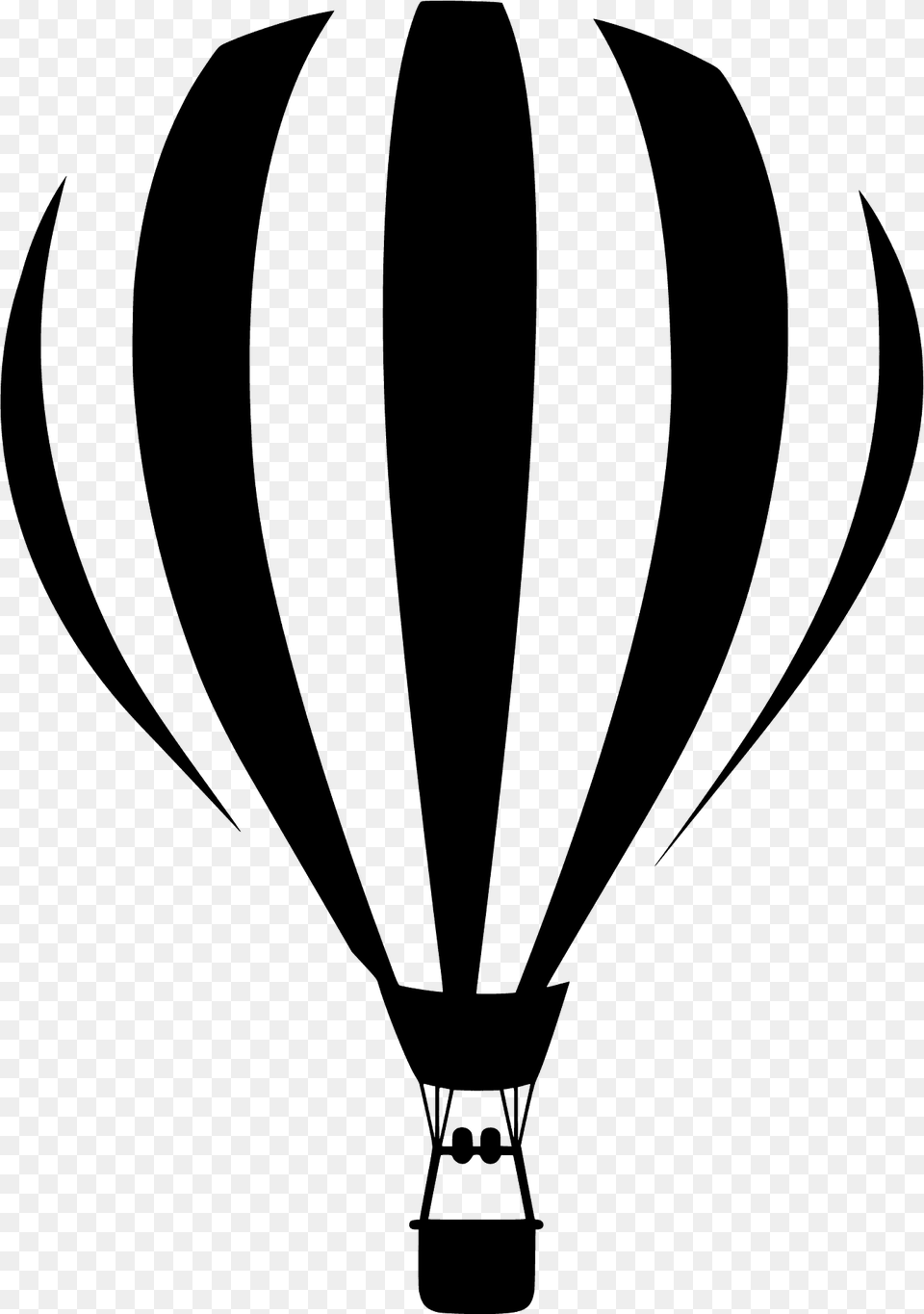 Hot Air Balloon Silhouette, Aircraft, Hot Air Balloon, Transportation, Vehicle Png Image