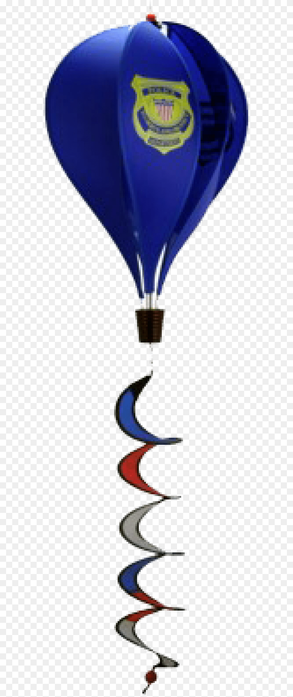 Hot Air Balloon Twist Breeze Police Department 6 Panel Hot Air Balloon Wind, Coil, Spiral, Aircraft, Transportation Free Png