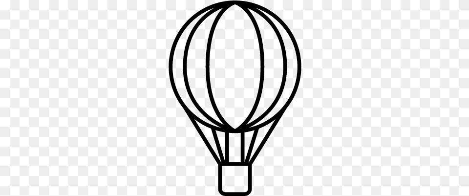 Hot Air Balloon Vector Hot Air Balloon Icon Drawn, Gray Free Png Download