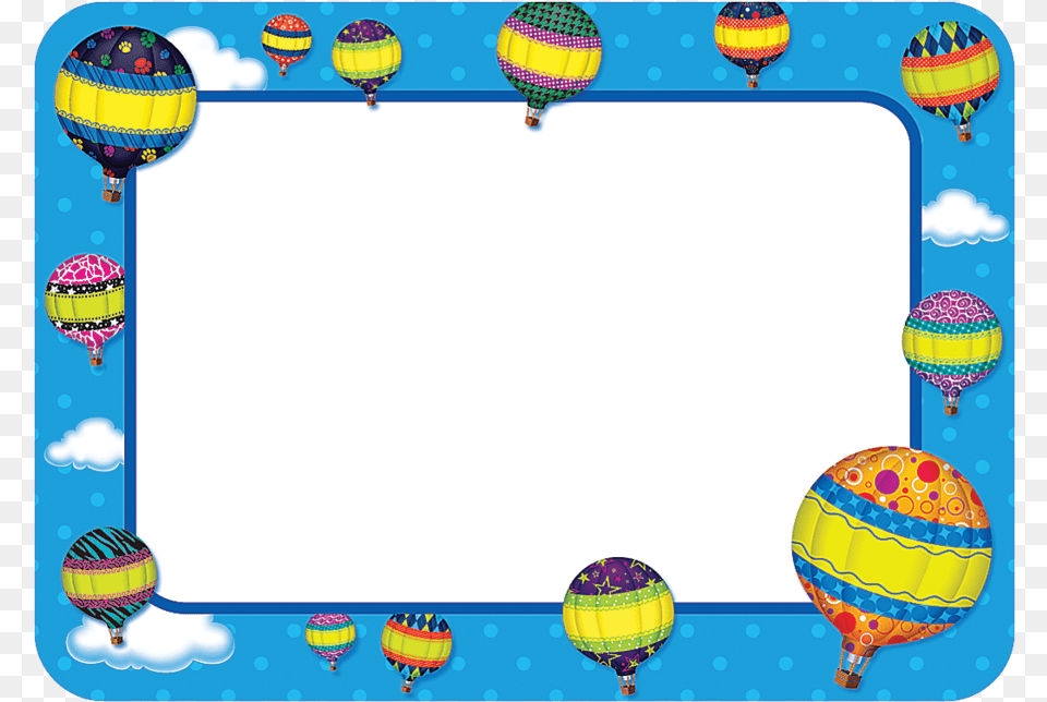 Hot Air Balloons Name Tagslabels Image Hot Air Balloon Border, Aircraft, Hot Air Balloon, Transportation, Vehicle Free Transparent Png