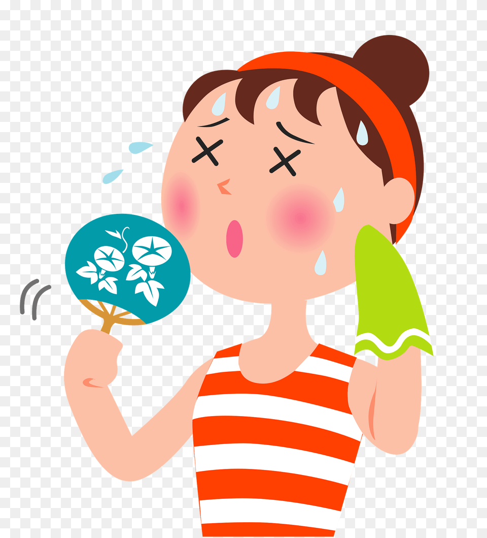 Hot And Sweaty Woman Clipart, Baby, Person, Food, Sweets Png Image