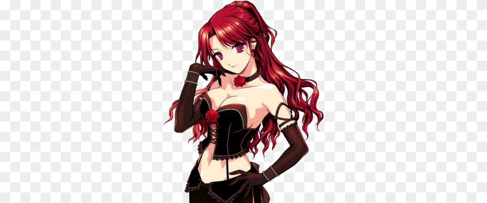 Hot Anime Girl 2 Sexy Anime Girl Red Hair, Adult, Book, Comics, Female Png Image