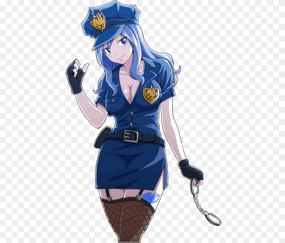 Hot Anime Girl 3 Juvia Lockser Cop, Book, Publication, Comics, Adult Png Image