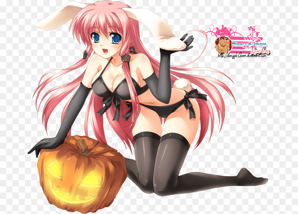 Hot Anime Girl Mangaka Halloween Ecchi Sexy Picture Anime Girl Transparent Background Ecchi, Book, Comics, Publication, Adult Free Png Download