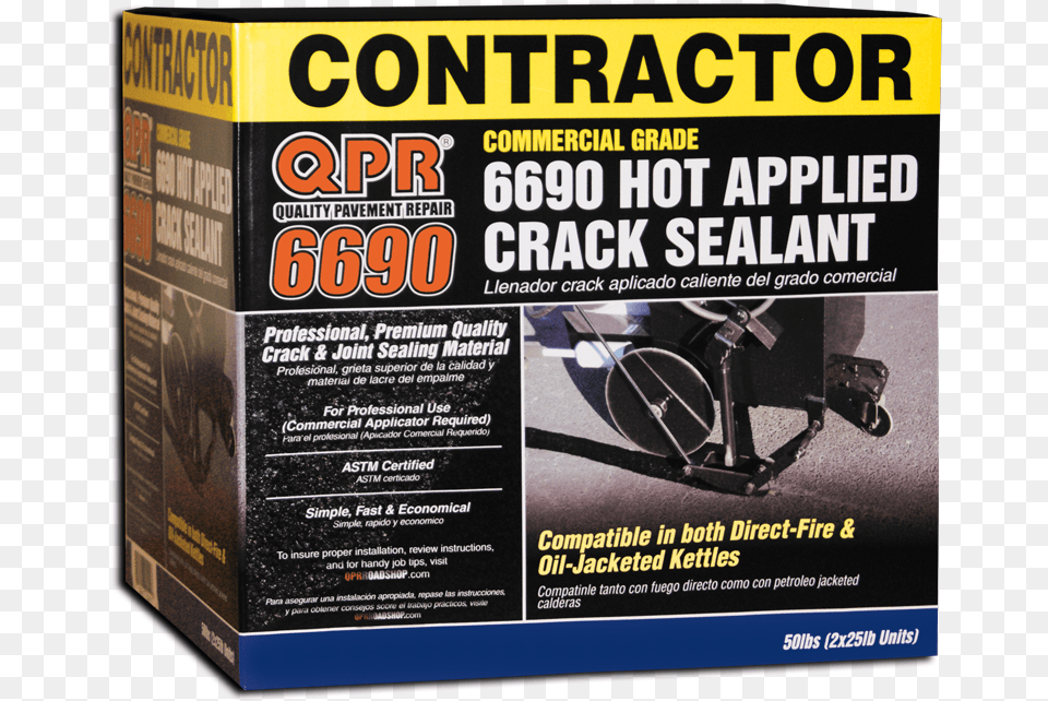 Hot Applied Crack Sealant Qpr Asphalt Repair Product Llf08 2268kg Commercial Grade, Advertisement, Poster, Machine, Wheel Free Png Download